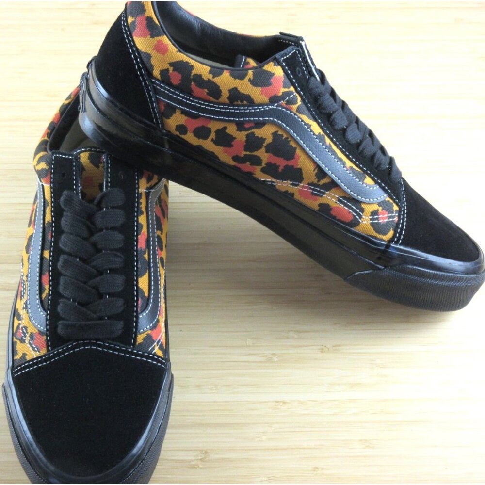 Vans Men's Lx Old Skool Leopard Double Black Striped Skate shoes Sizes NIB - Picture 4 of 7